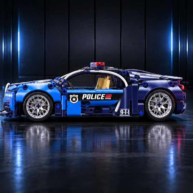 1:18 Building Block Cars ā Racing, Sports, Off-Road & Police Car Sets