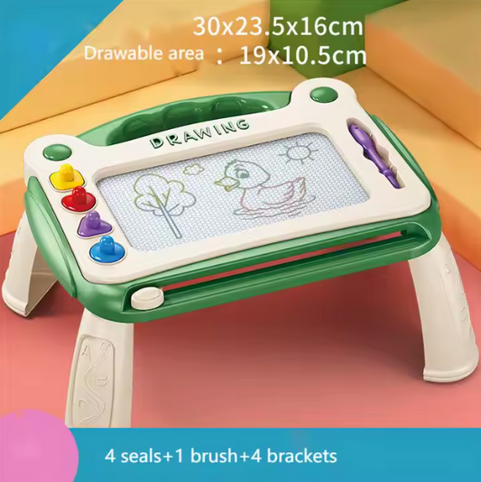 🖍️ Children's Reusable Magnetic Drawing Board – Portable Plastic Wordpad