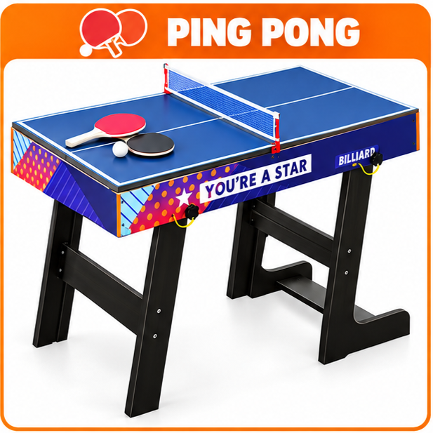 4-in-1 Multi-Game Table ā Babyfoot, Billiard & More