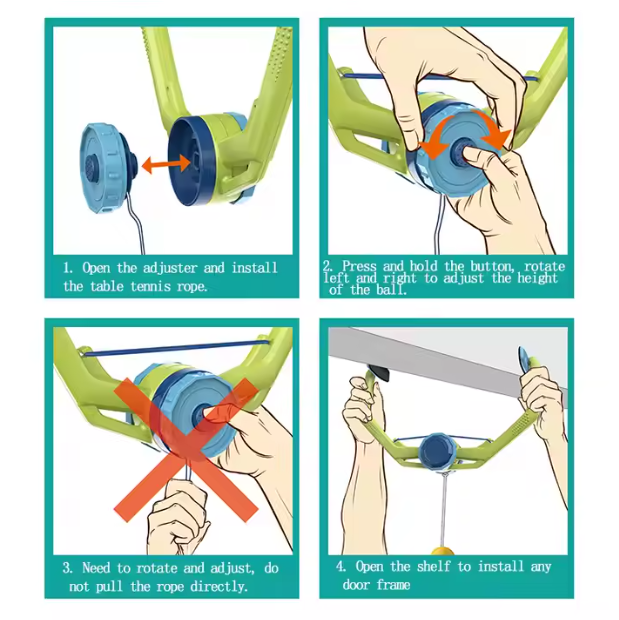 π Door-Frame Hanging Ping Pong Trainer