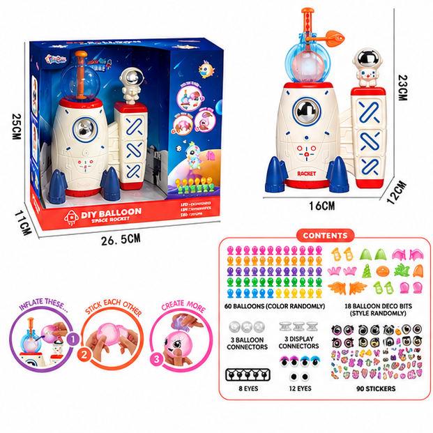 DIY Balloon Space Rocket Kit β 100+ Accessories