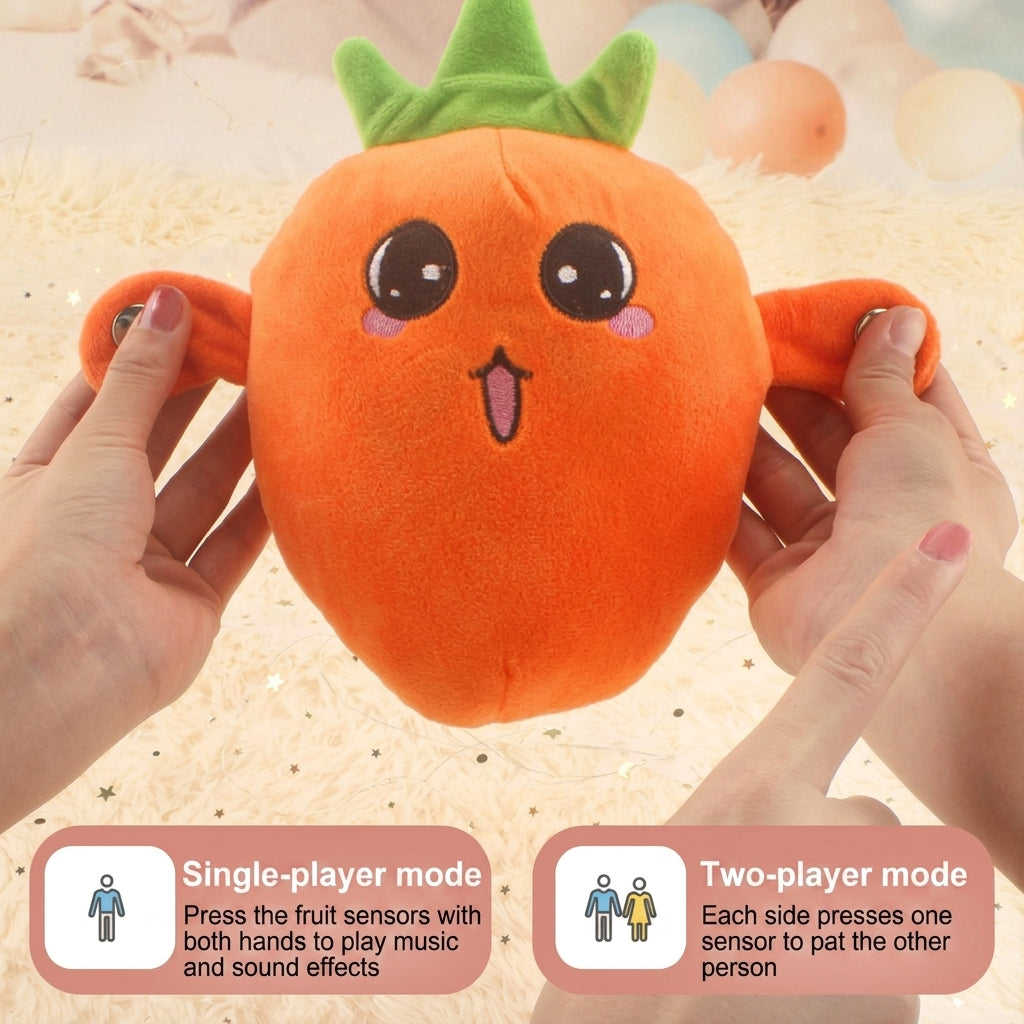 HappyTunes™ Interactive Musical Plush Toy | Touch Piano Fruit Friend