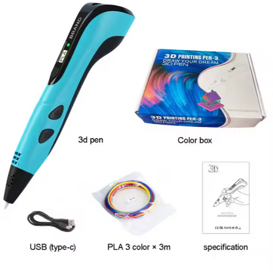 🖍️ Kids 3D Pen with LCD Screen – Creative Drawing Pen for Children