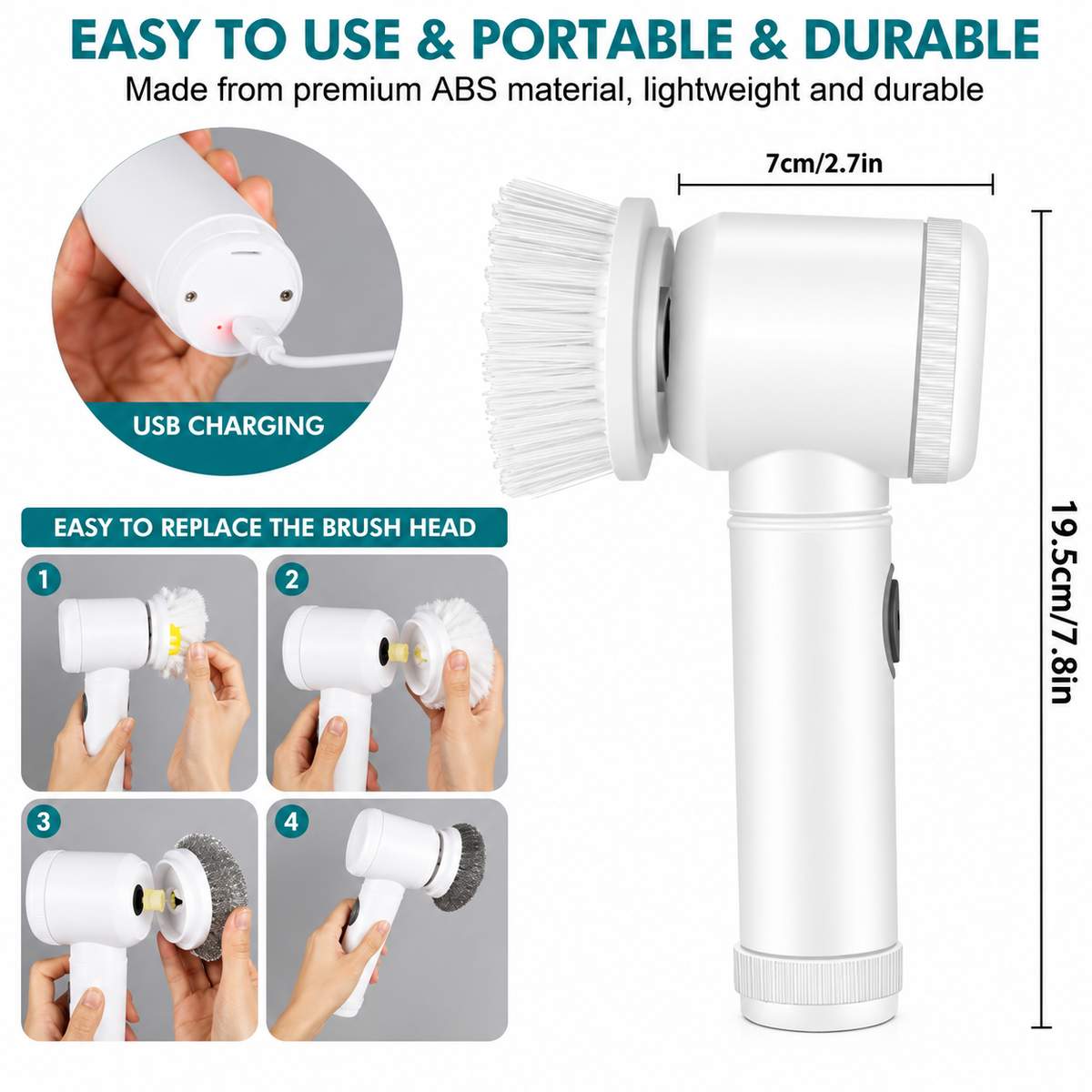 PowerScrub Electric Spin Brush Set