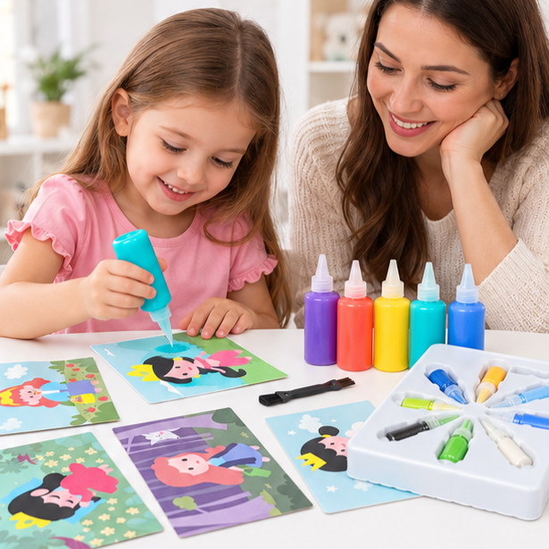DIY Sand Art Painting Kit for Kids ā 8-Color Creative Sand Painting Set