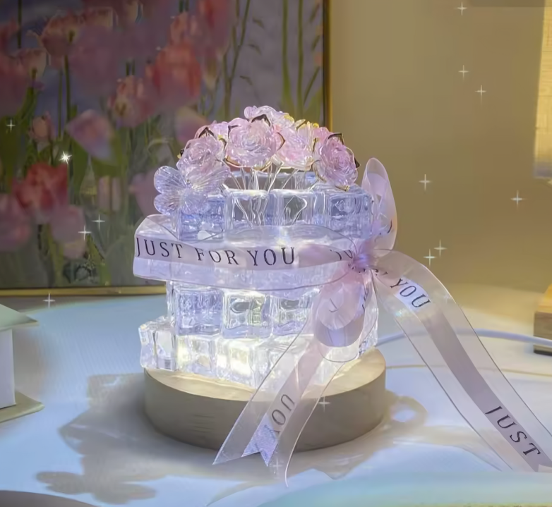 RoseGlow DIY Flower Lamp