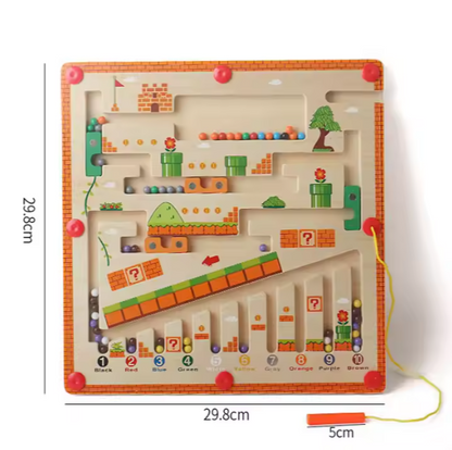 🧠 Wooden Color Mechanism Maze Puzzle Toy – Educational Math Toy for Young Children