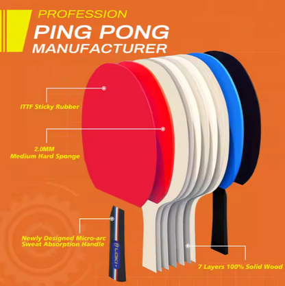 🏓 Retractable Net Table Tennis Racket Set