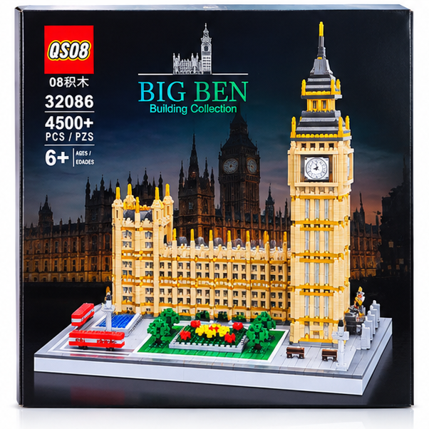 World Landmarks Mini Building Blocks – Great Pyramid, Big Ben & Leaning Tower of Pisa