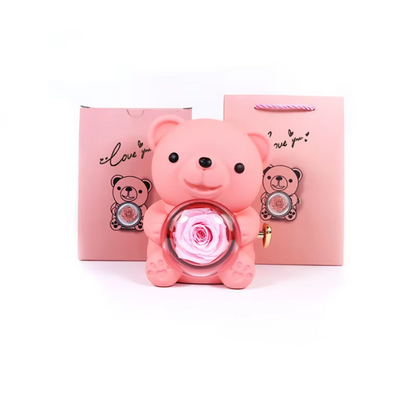 Eternal Rose & Rotating Bear Gift Box