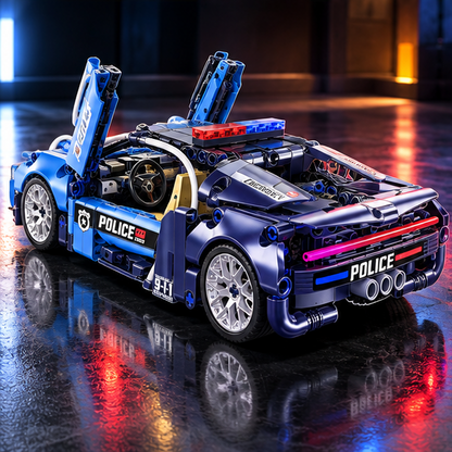 1:18 Building Block Cars – Racing, Sports, Off-Road & Police Car Sets