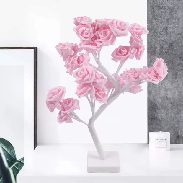 Colorful LED Rose Tree Lamp – Ambient Decorative Edition