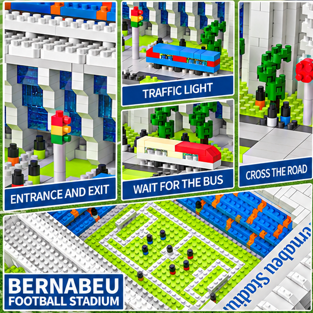Football Stadium Building Block Sets – Real Madrid Bernabéu & FC Barcelona Camp Nou