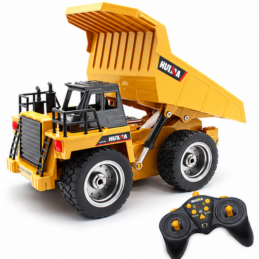 1:18 RC Dump Truck – Huina 1534 9-Channel Remote Control Construction Truck