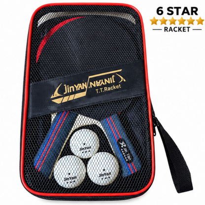 Table Tennis Racket & Net Set – 3-Star & 6-Star