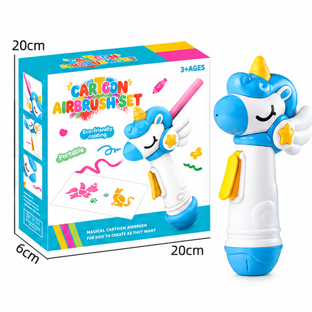 Unicorn Electric Spray Art Pen Set – 6 Colors