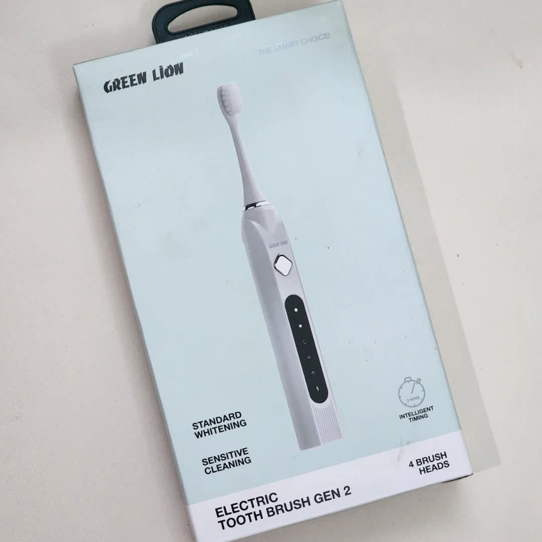 Green Lion 4‑Head Sonic Electric Toothbrush — Gen‑2