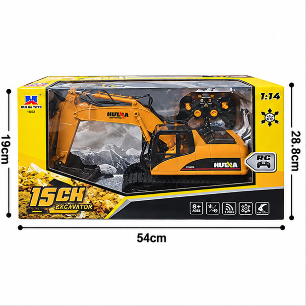 1:14 RC Excavator – Huina 15CH Remote Control Construction Digger