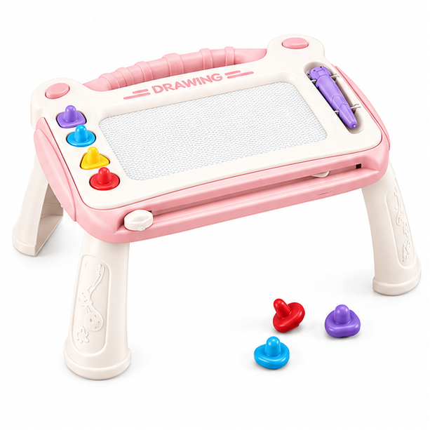 🖍️ Children's Reusable Magnetic Drawing Board – Portable Plastic Wordpad