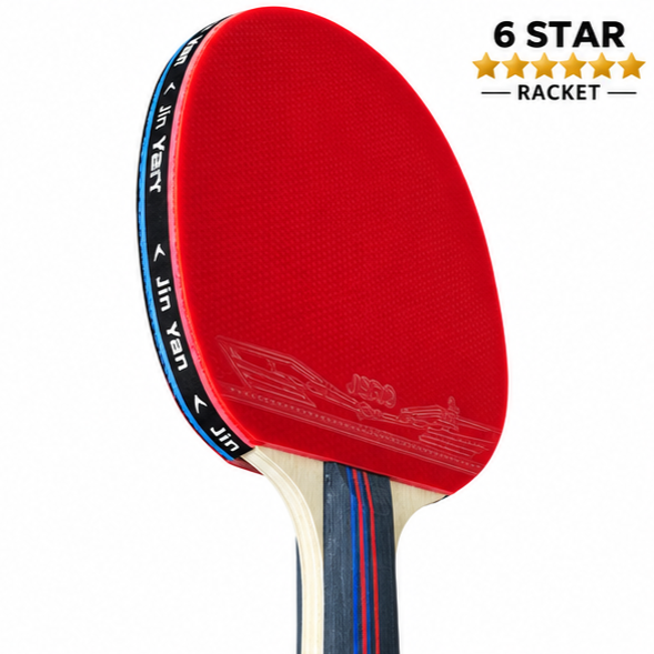Table Tennis Racket & Net Set – 3-Star & 6-Star