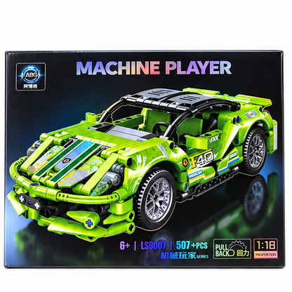 1:18 Building Block Cars – Racing, Sports, Off-Road & Police Car Sets