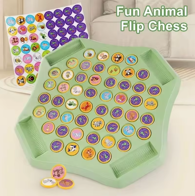 Animal Flip & Match Board Game – Educational Edition