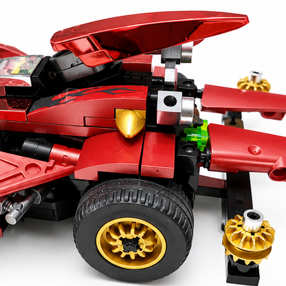 Extreme Speed Car Building Block Set – 296 Pieces, Metallic Finish