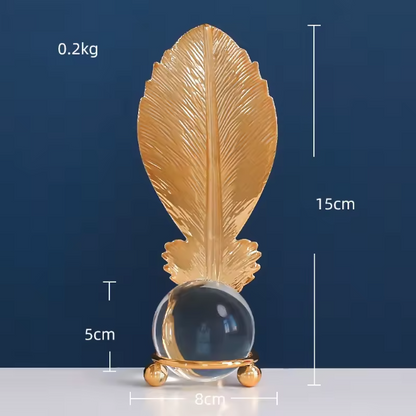 Metal Maple Gold Leaf Décor – Luxe Table & Shelf Accent