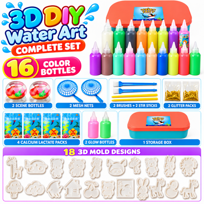 3D DIY Water Art Kit – Create Colorful Squishy Shapes