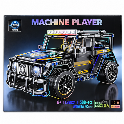 1:18 Building Block Cars – Racing, Sports, Off-Road & Police Car Sets