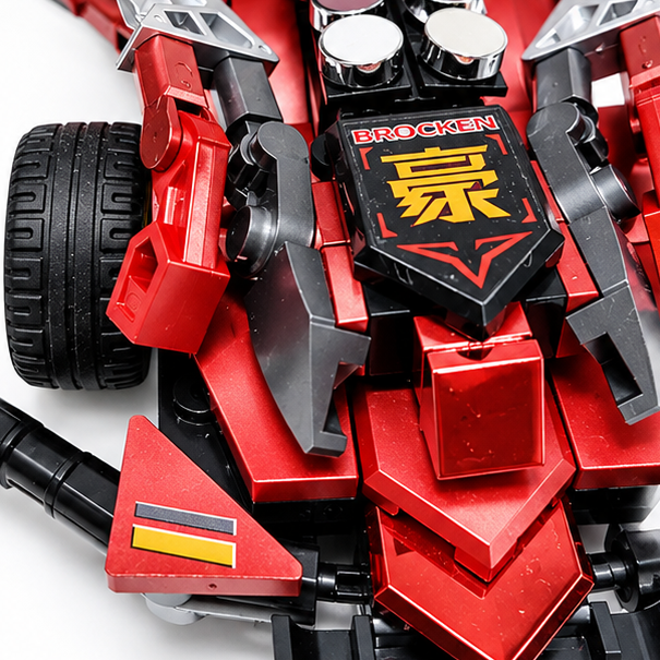Extreme Speed Car Building Block Set – 296 Pieces, Metallic Finish