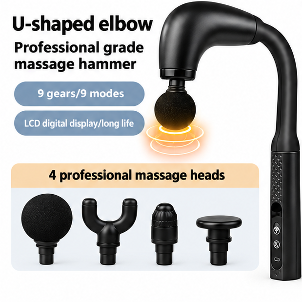 Professional Fascia Massage Gun – 4 Heads