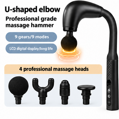 Professional Fascia Massage Gun – 4 Heads