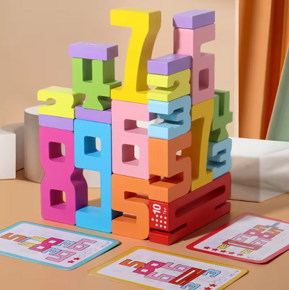 Number Stack Balance Blocks – 20-Piece Educational Edition