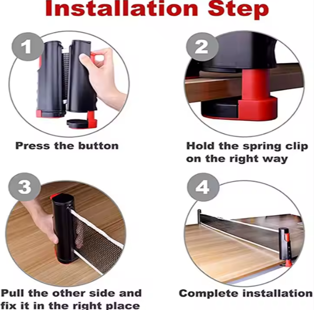 🏓 Retractable Net Table Tennis Racket Set