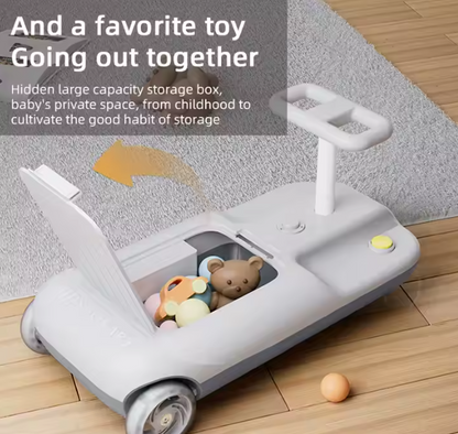 Kids Electric Ride-On Cleaning Car – 12V Foldable Mini Floor Sweeper