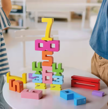 Number Stack Balance Blocks – 20-Piece Educational Edition