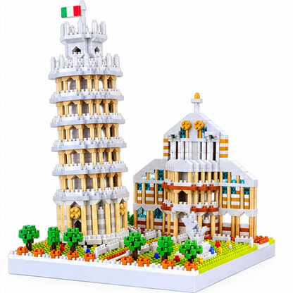 World Landmarks Mini Building Blocks – Great Pyramid, Big Ben & Leaning Tower of Pisa