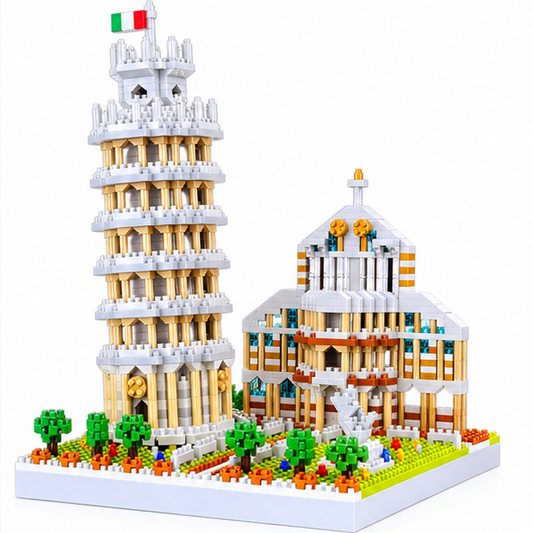 World Landmarks Mini Building Blocks – Great Pyramid, Big Ben & Leaning Tower of Pisa