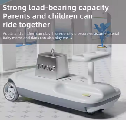 Kids Electric Ride-On Cleaning Car – 12V Foldable Mini Floor Sweeper
