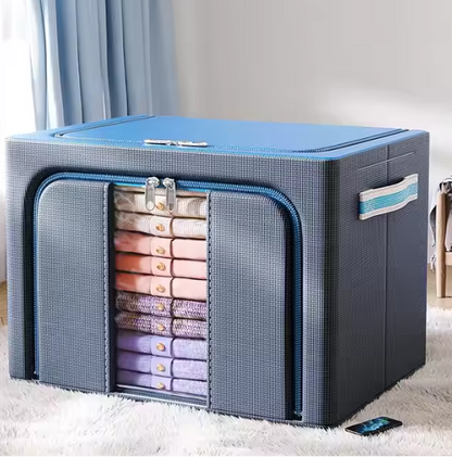 StackEase Fabric Drawer Box – 66L & 7-Grid Organizer