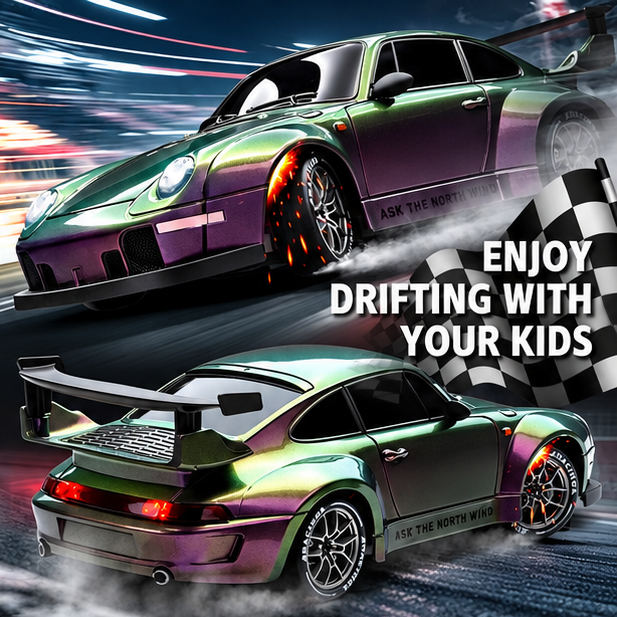 Mini RC Racing Car – RC Sports Car with Standard & Flame Drift Options