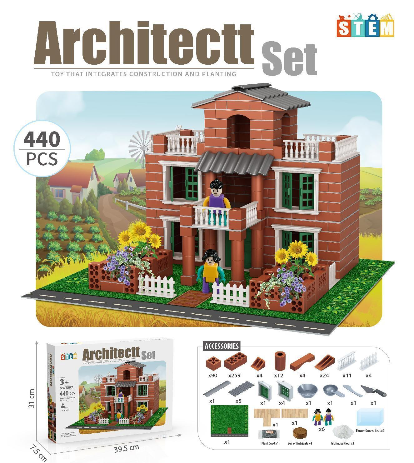 🌿 Garden Villa DIY Building Block Set – 165 & 440 Pieces Editions