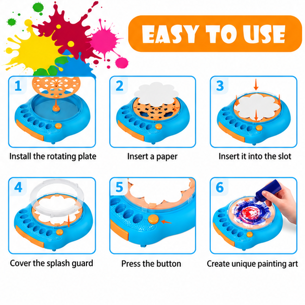 Spin Art Paint Machine – Creative Art Kit