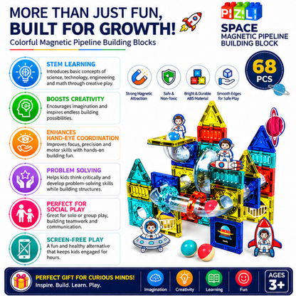 Space Magnetic Building Set – 68 Pieces