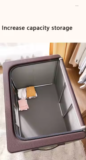 StackEase Fabric Drawer Box – 66L & 7-Grid Organizer