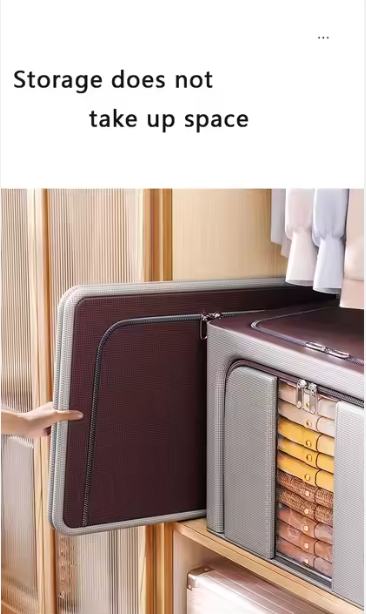 StackEase Fabric Drawer Box – 66L & 7-Grid Organizer