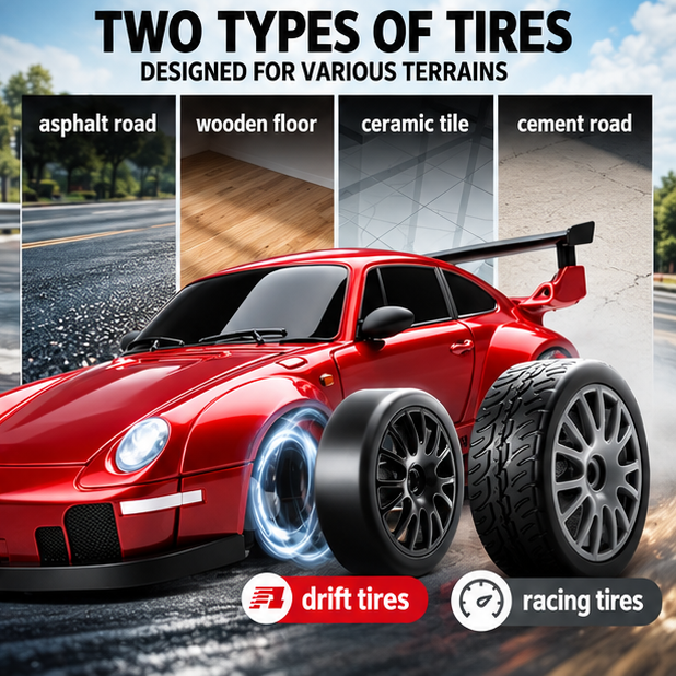 Mini RC Racing Car – RC Sports Car with Standard & Flame Drift Options