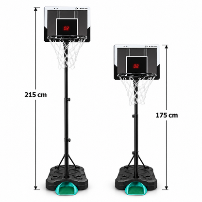 3-in-1 Adjustable Sports Game Set – Basketball, Mini Golf & Ring Toss with Digital Scoreboard