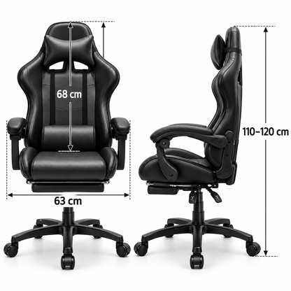 Gaming Chair with Headrest & Lumbar Support